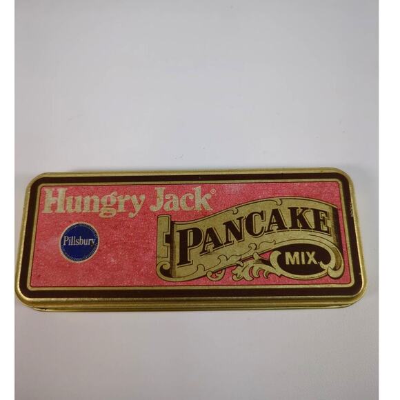 Vtg Pillsbury Hungry Jack Pancake Mix Tin Empty Metal Box Container Minor Wear - Picture 7 of 10